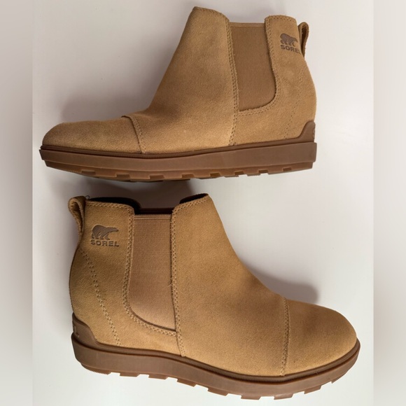 Sorel Evie II Chelsea Boot Waterproof Suede NL5020 Caribou Buff Women's Size 9.5 - Picture 15 of 16